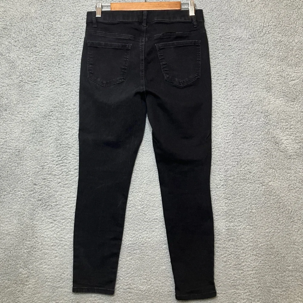 d.jeans High Rise Repreve Jeans Women 10 Black Denim Skinny Stretch Minimal‎